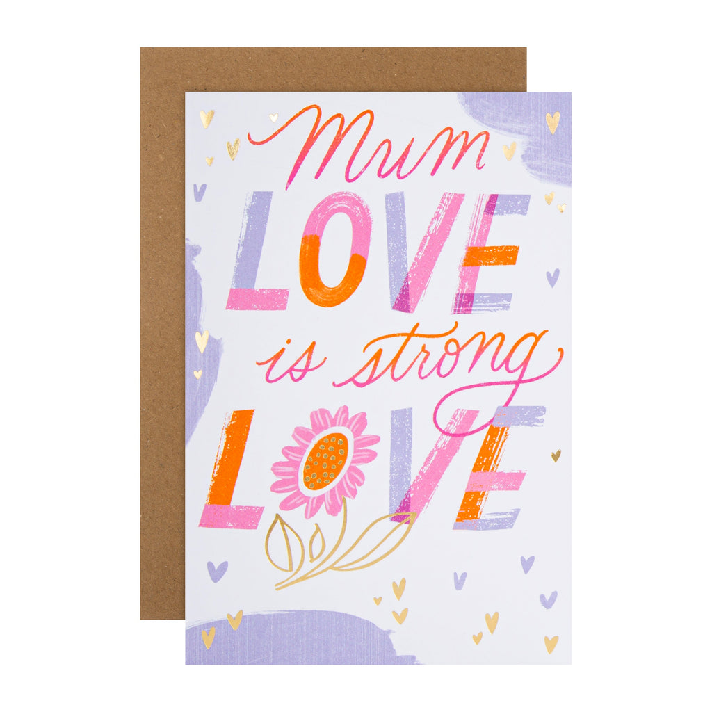 Video Greetings Mother's Day Card for Mum - 'Love is Strong' Design