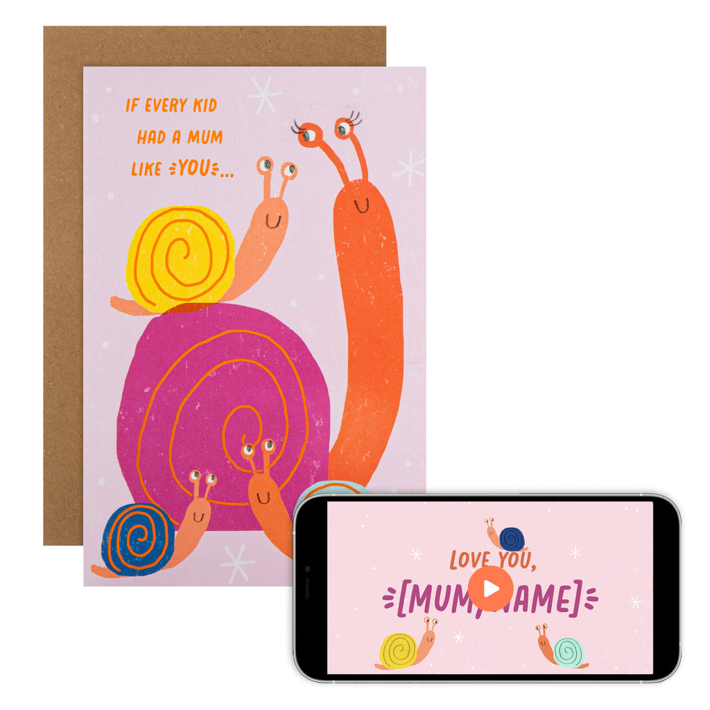Video Greetings Mother's Day Card for Mum - 'Seriously Lucky' Design