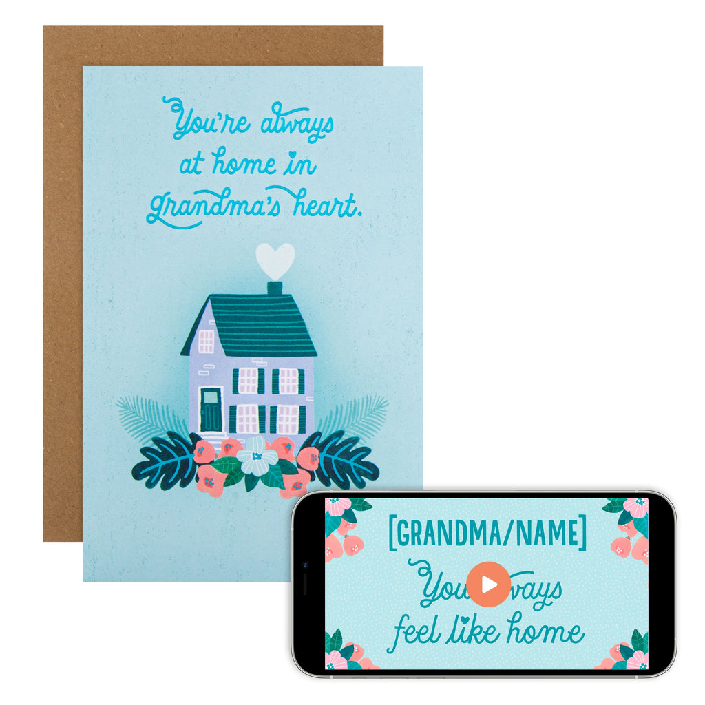 Video Greetings Mother's Day Card for Grandma - 'Always at Home' Design