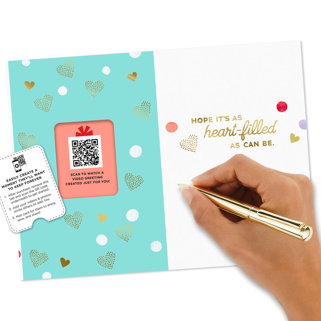 Video Greetings Valentine's Day Card - 'Happy and Heart-Filled' Design