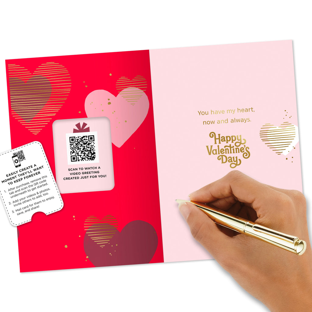 Video Greeting Valentine's Day Card for Husband - 'You Have My Heart' Design
