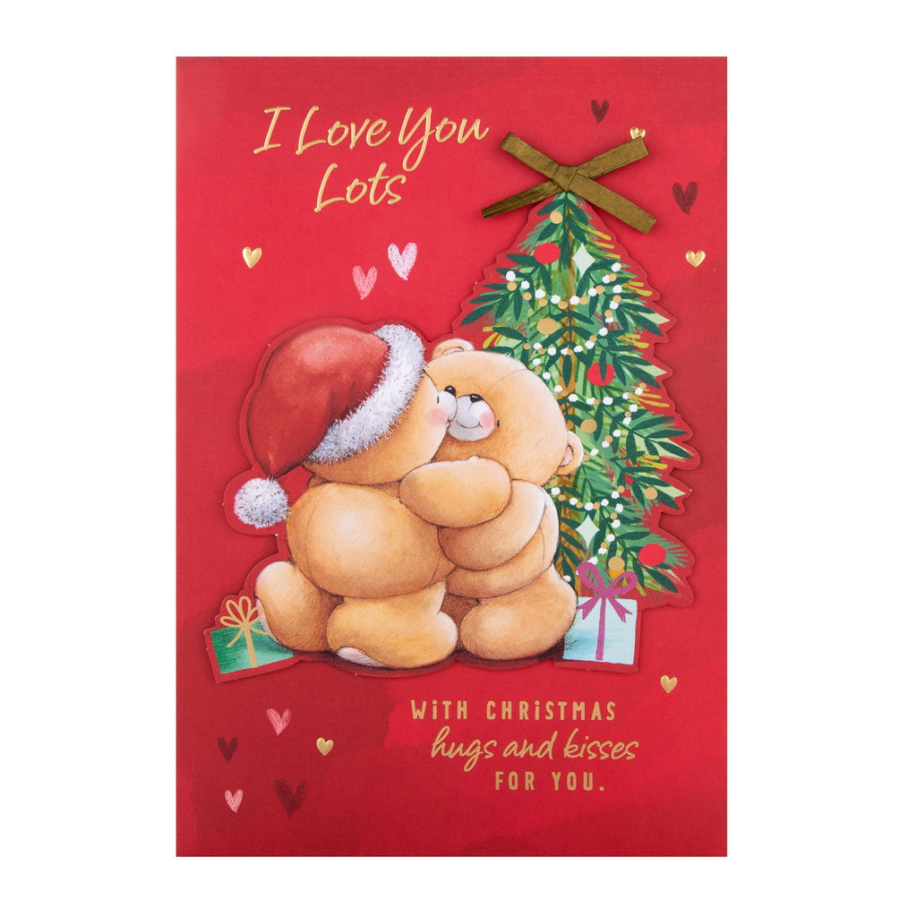 Medium Luxury Boxed Christmas Card for One I Love - Cute Forever Friends with Hearts Design