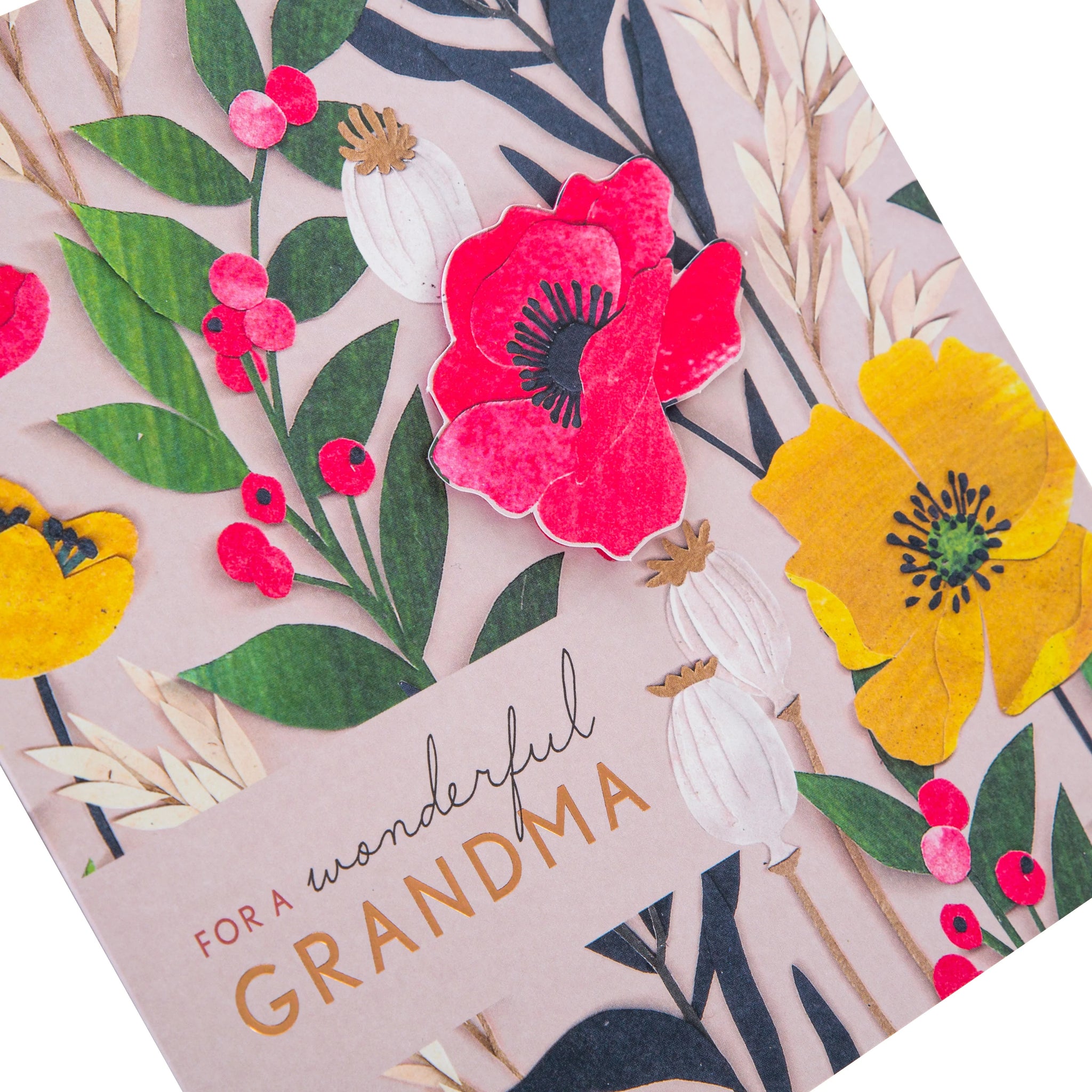 Luxury Boxed Mother's Day Card for Grandma Floral Design with