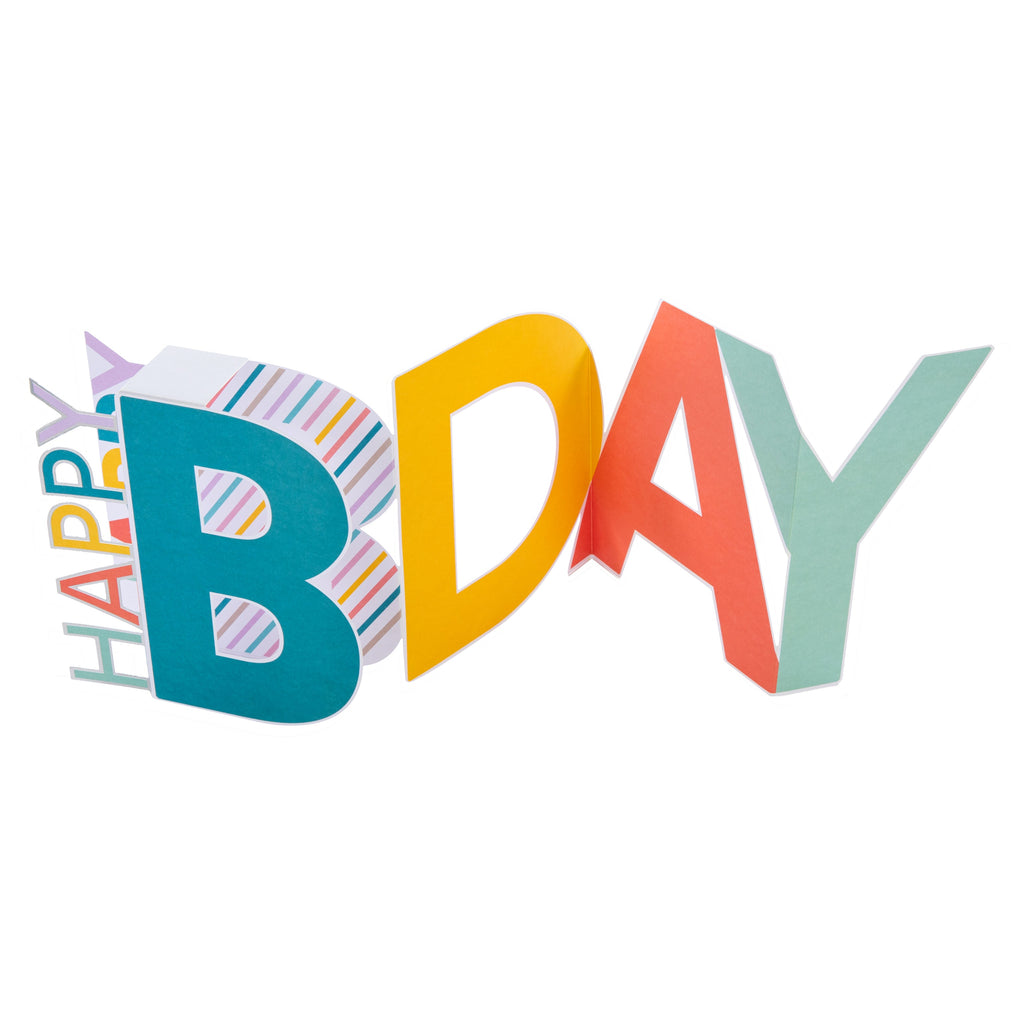 Birthday Card - 3D Pop Up Letters Design