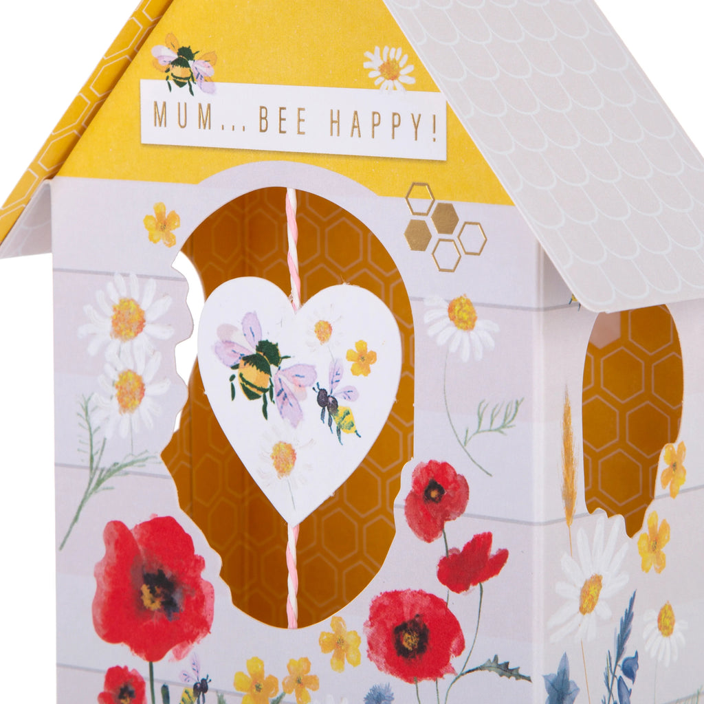 Mother's Day Card for Mum - Traditional 3D Bee Hive Design