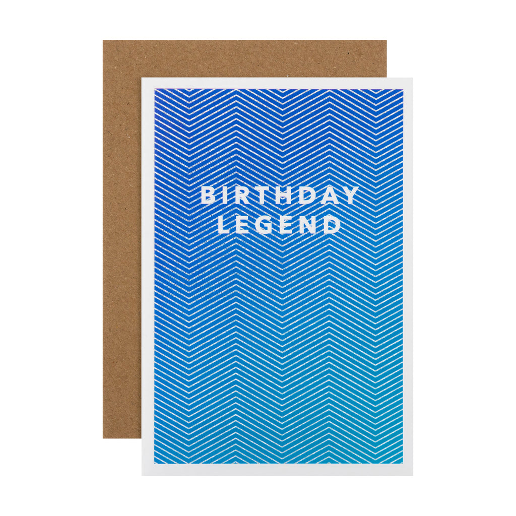 Birthday Card - Electric Parade Zigzag Design