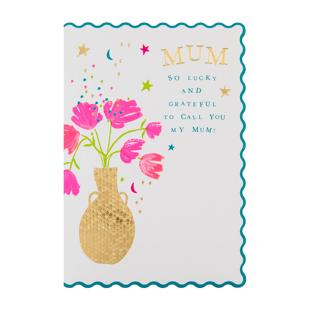 Birthday Card for Mum - Oh Darling Pink Flowers Design