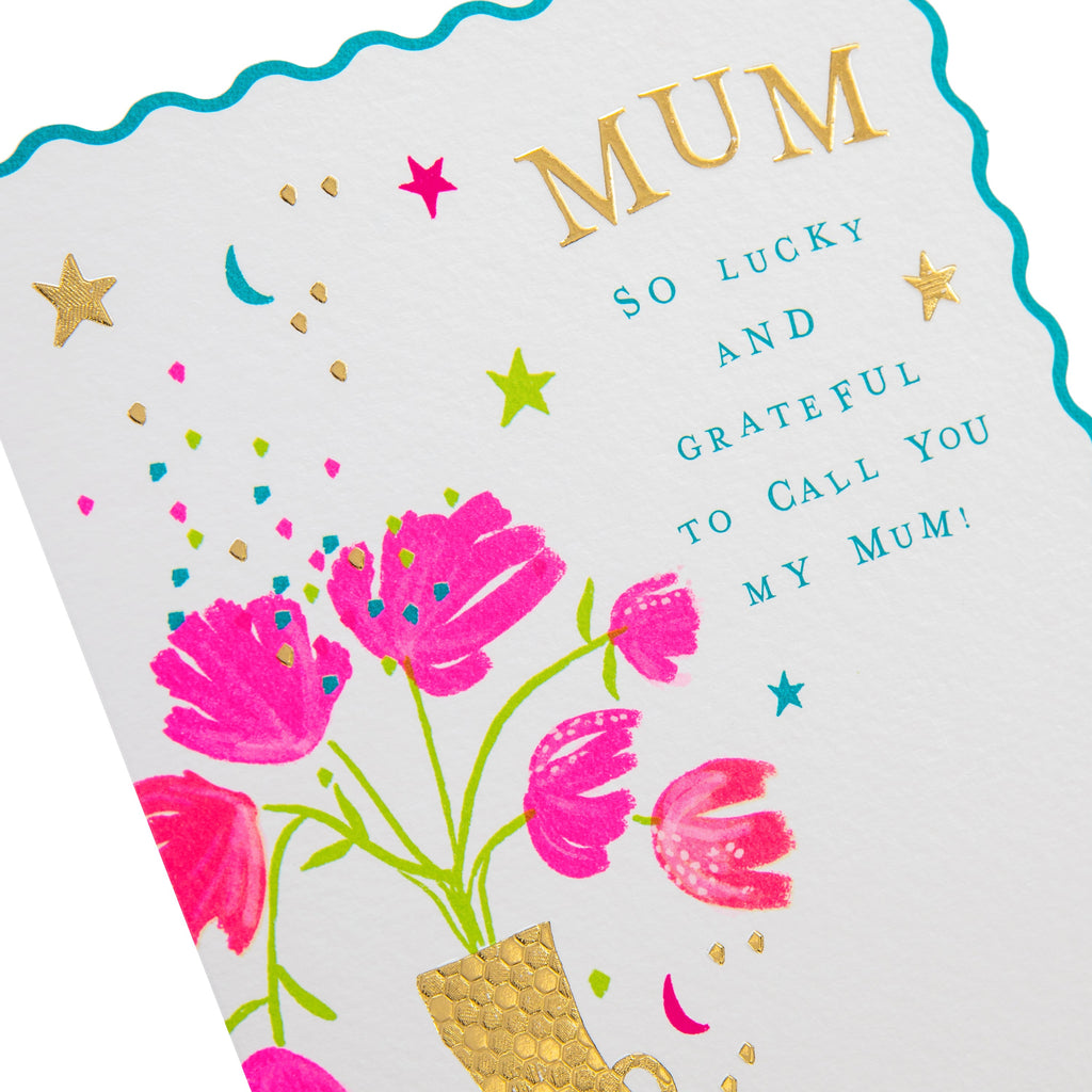 Birthday Card for Mum - Oh Darling Pink Flowers Design