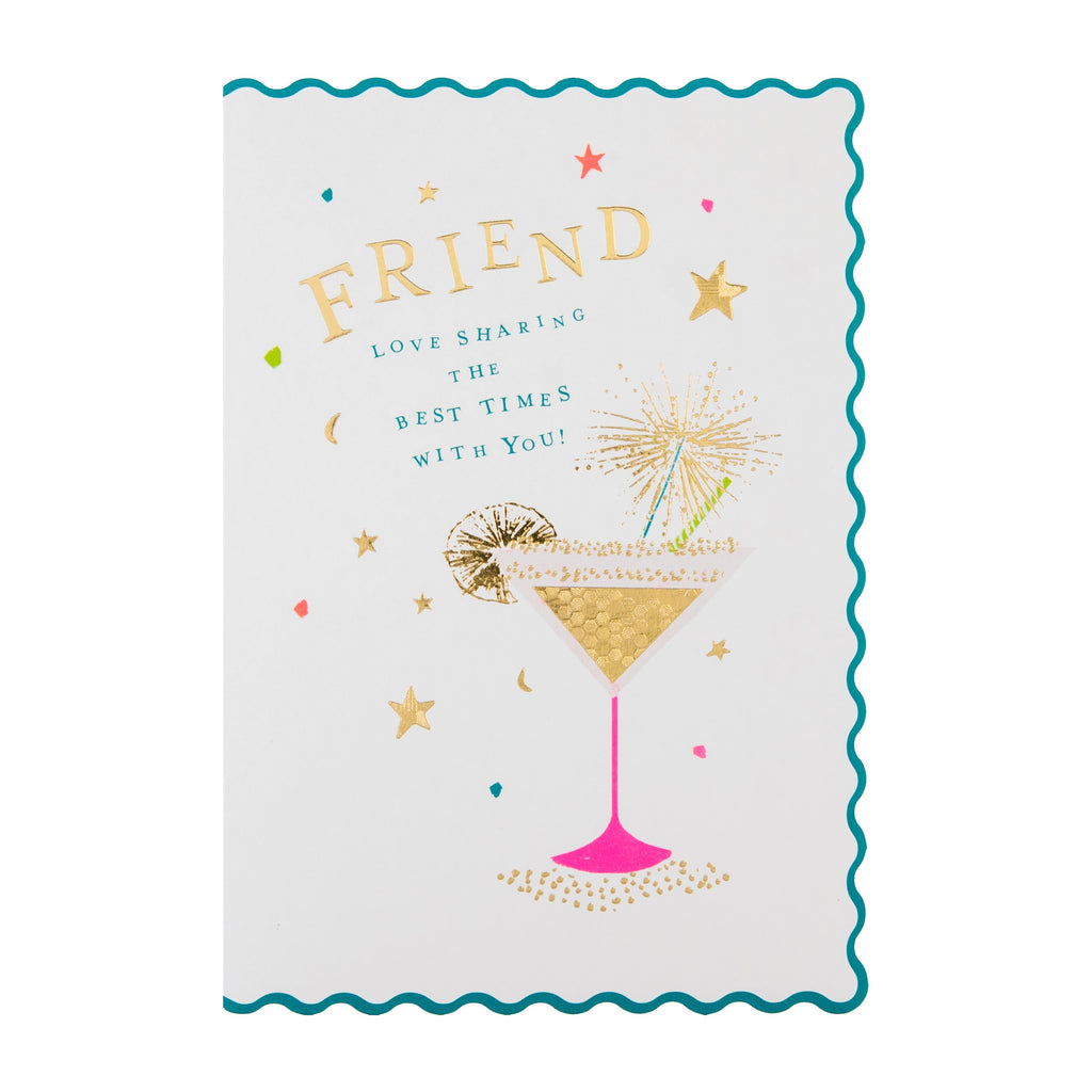 Birthday Card for Friends - Oh Darling Cocktail Design