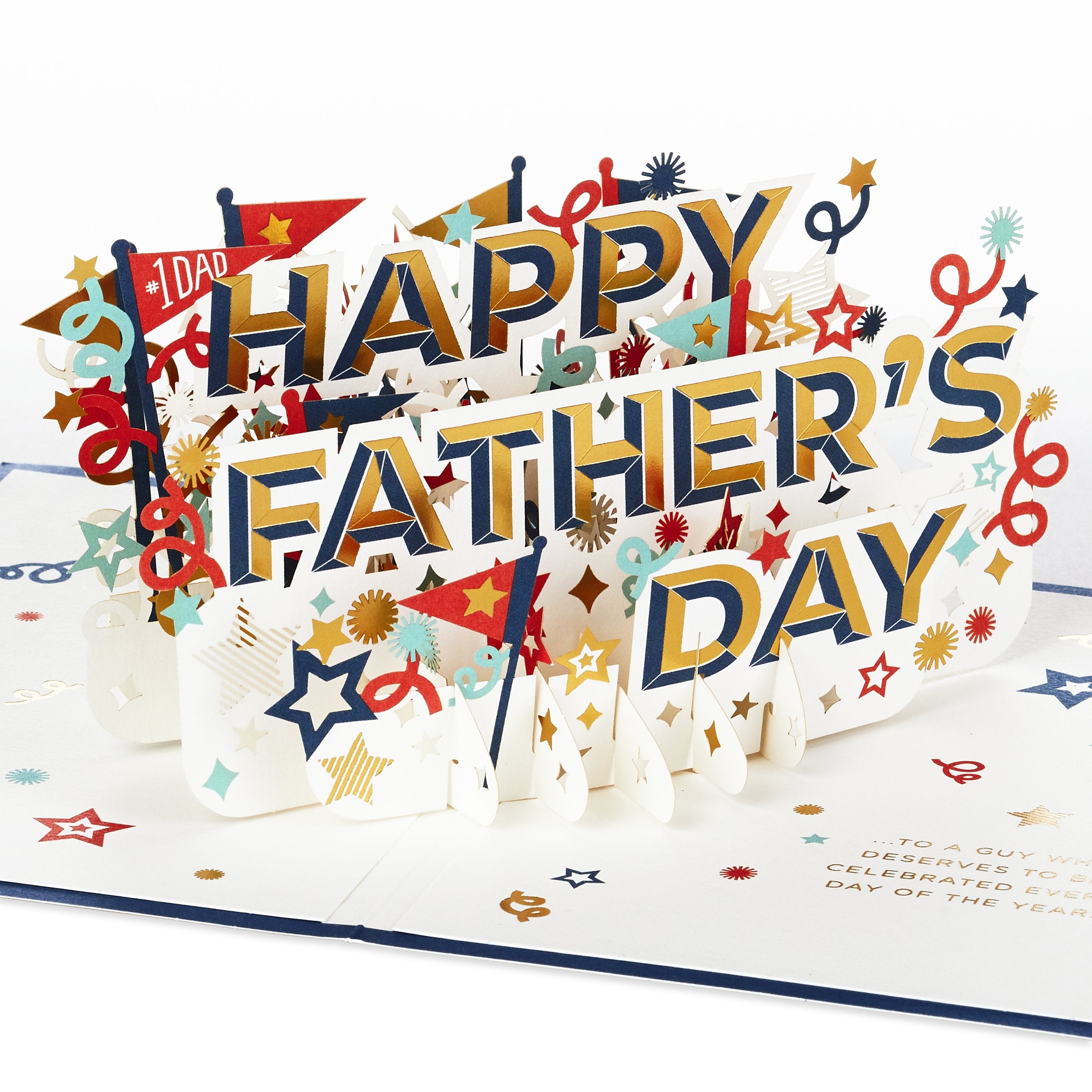 Fathers Day Card Signature Collection Pop up Text Design