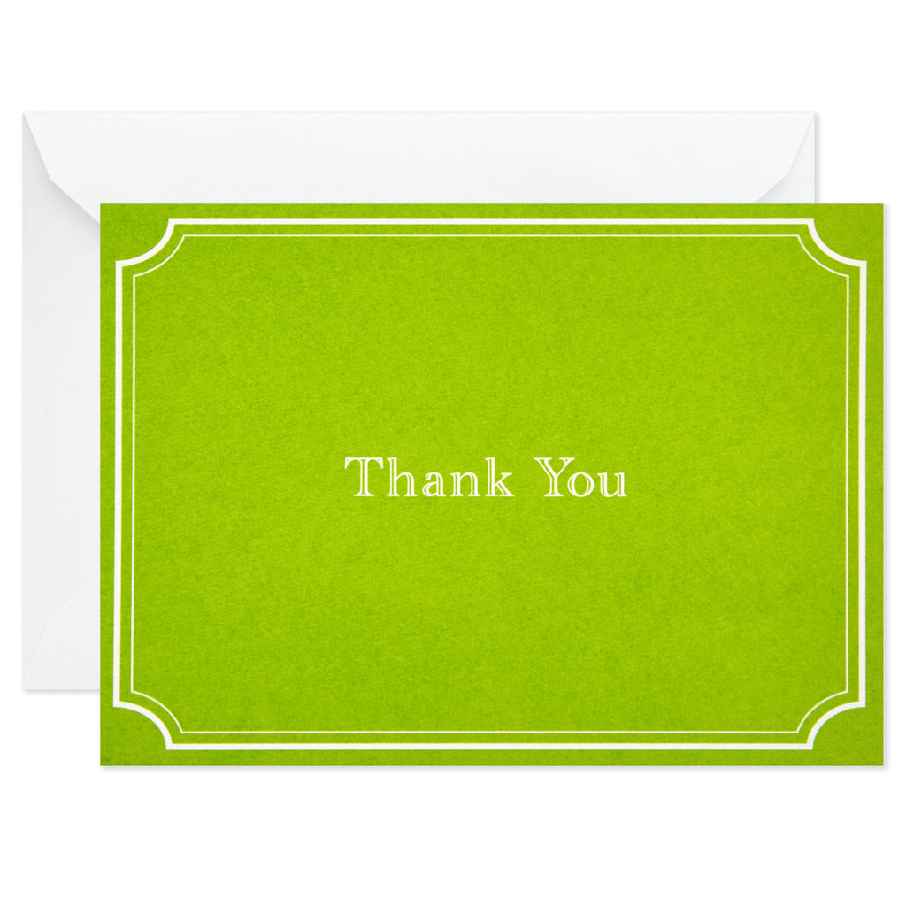 Thank You Note Cards - Pack of 50 in 1 Design & 5 Vibrant Colours