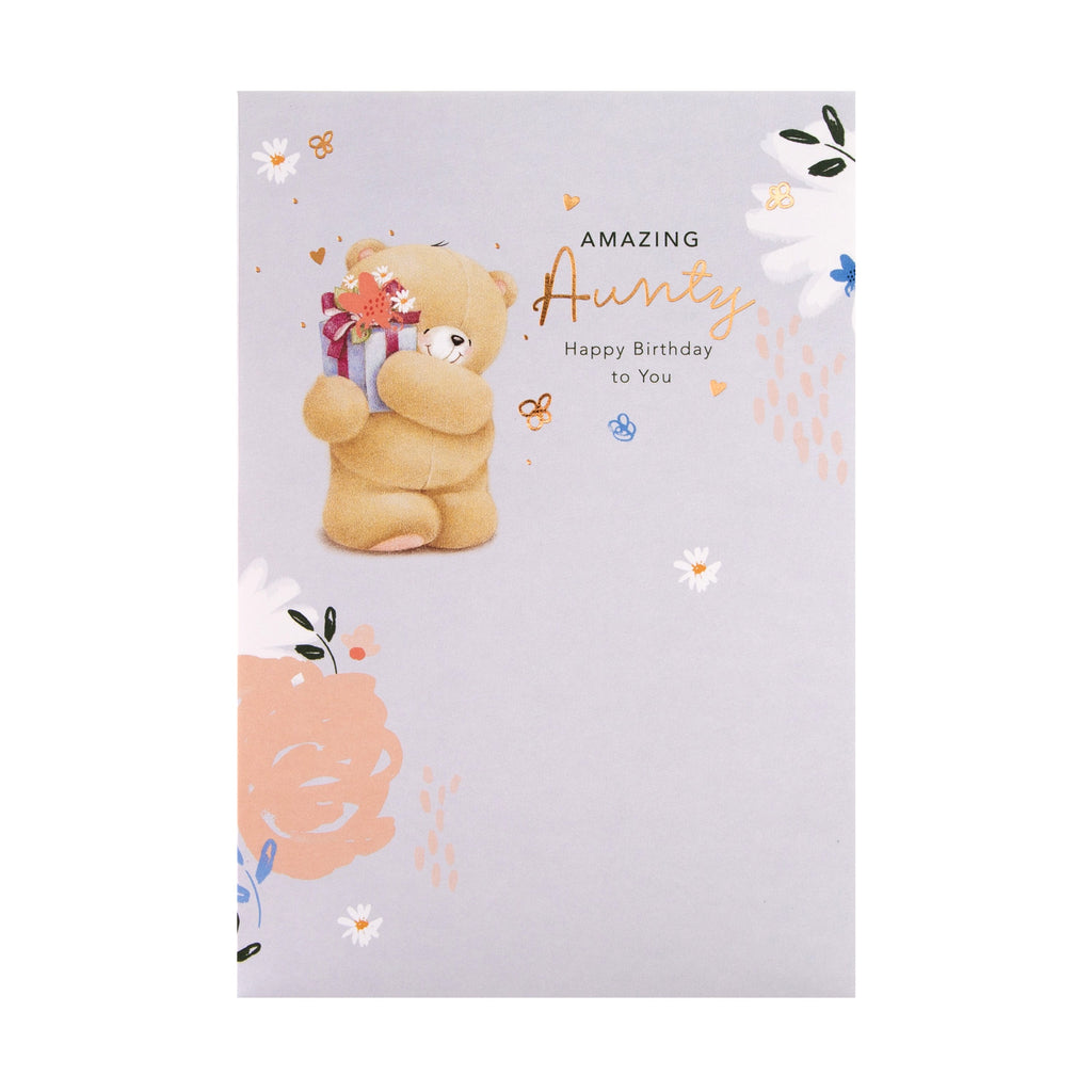 Birthday Card for Aunty - Cute Forever Friends Design