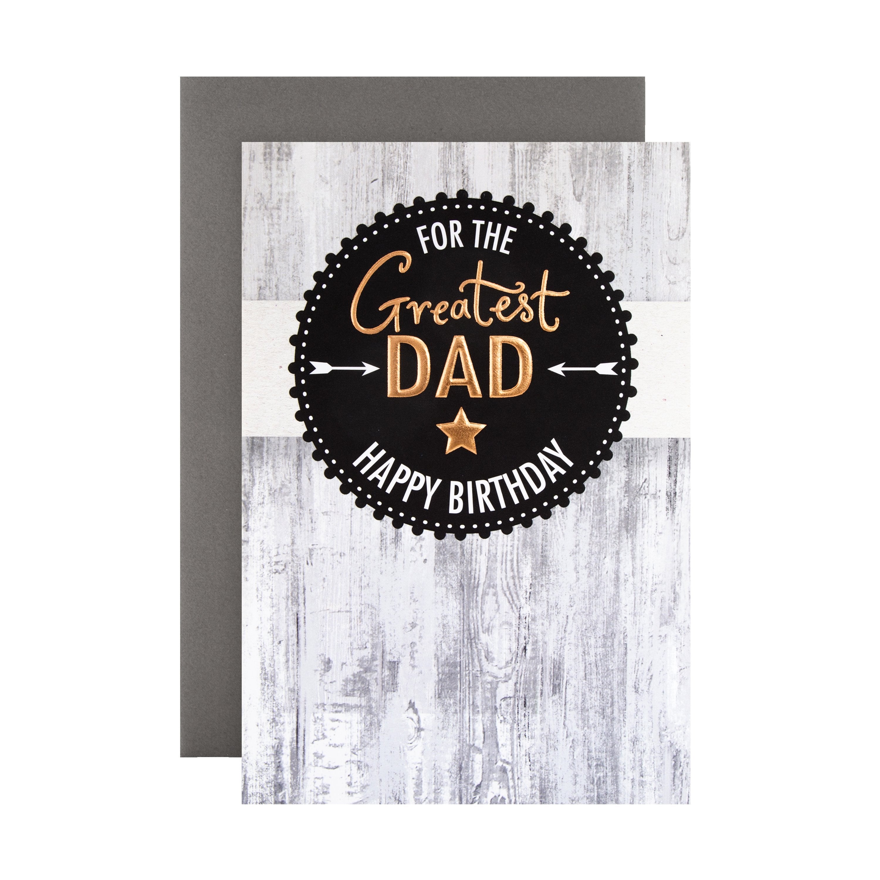 Birthday Card Dad Contemporary Text Based Design