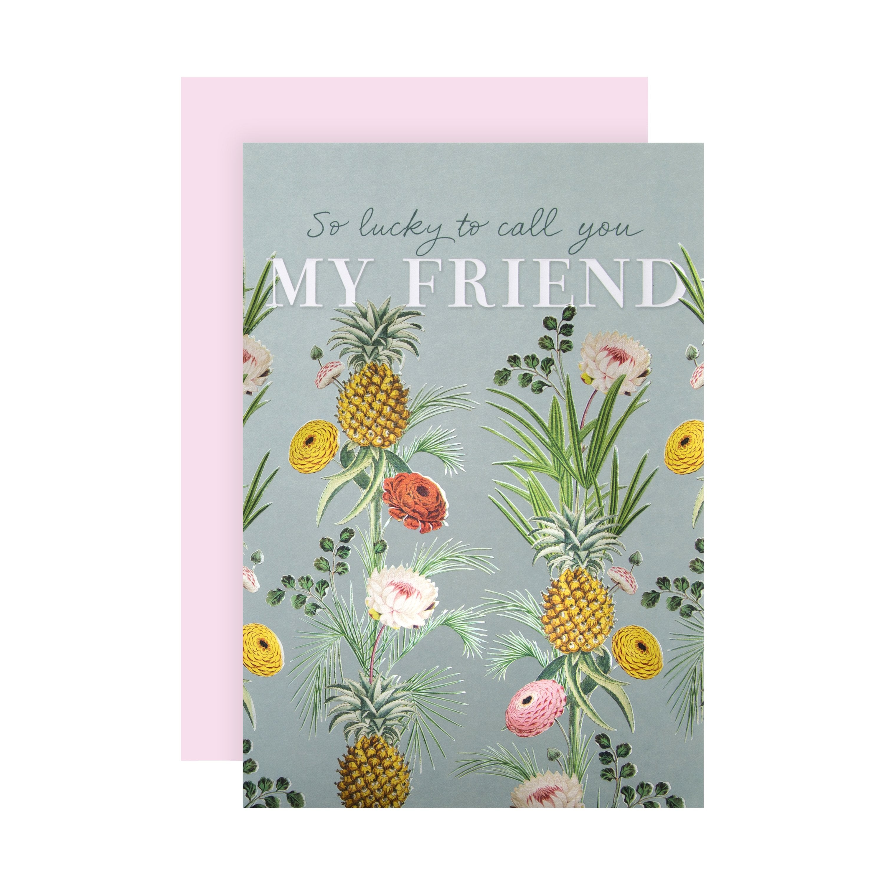 Birthday Card Friend Vintage Style Botanical Design
