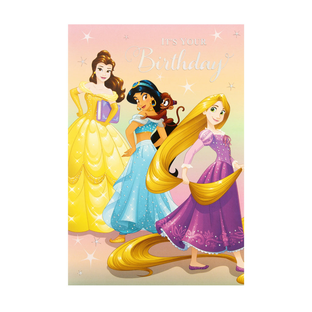 General Kids' Birthday Card - Disney Princess Journal Design