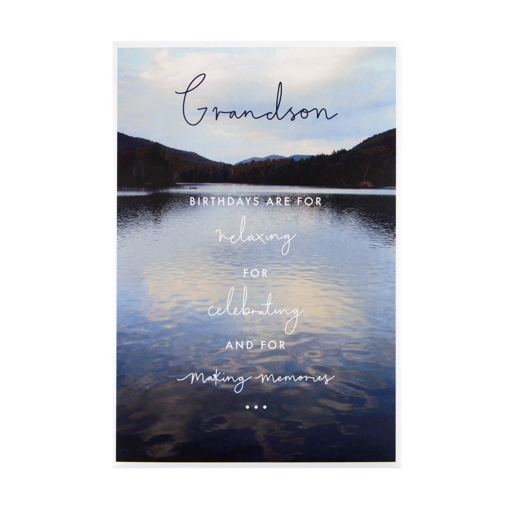 Birthday Card for Grandson - Contemporary Photographic Design