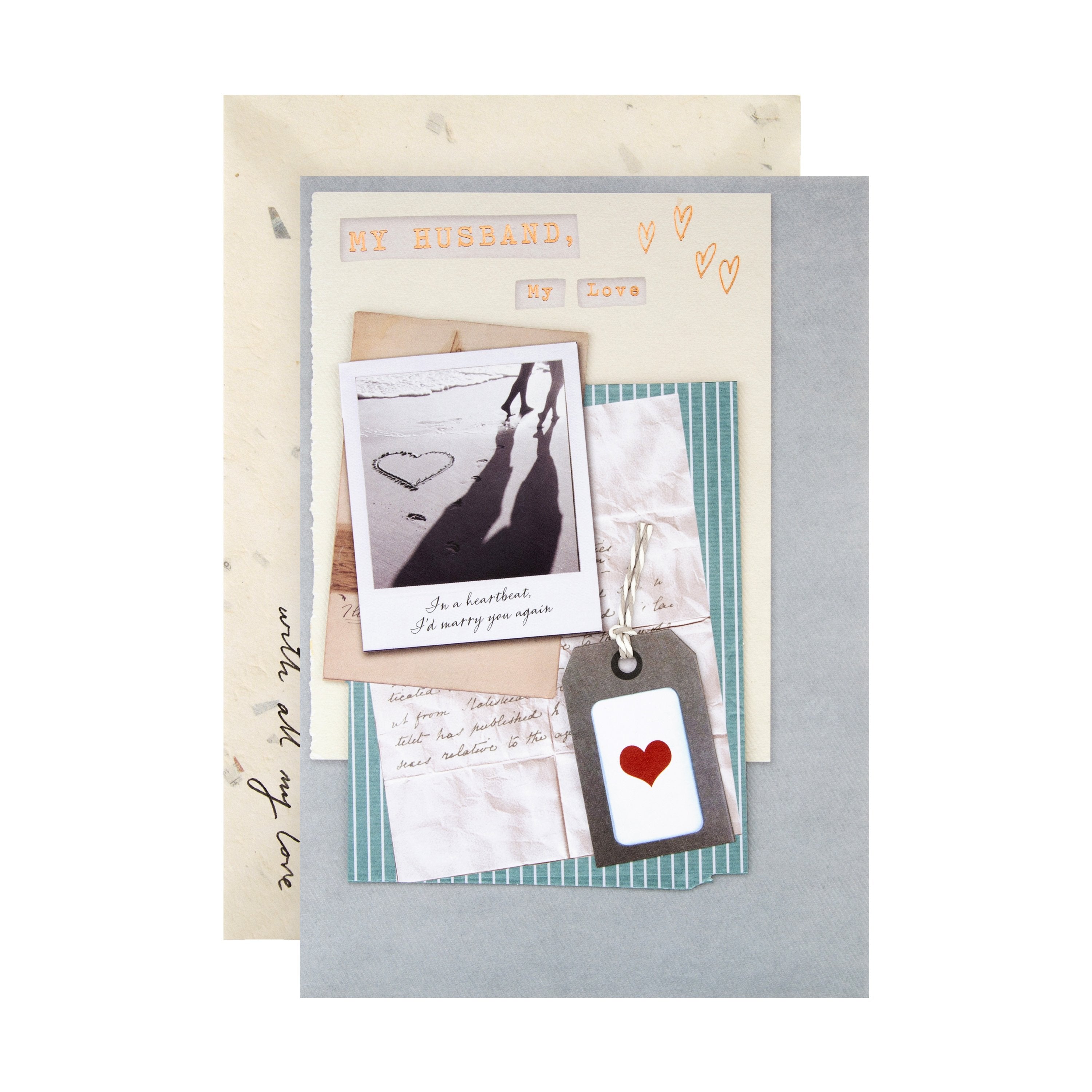 Birthday Card Husband Contemporary Collaged Design