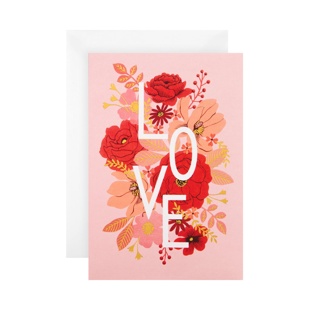 Our Anniversary Card -Floral Text 'good mail' Design