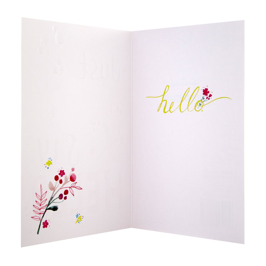 General Keep In Touch Card - Embossed Floral 'good mail' Design