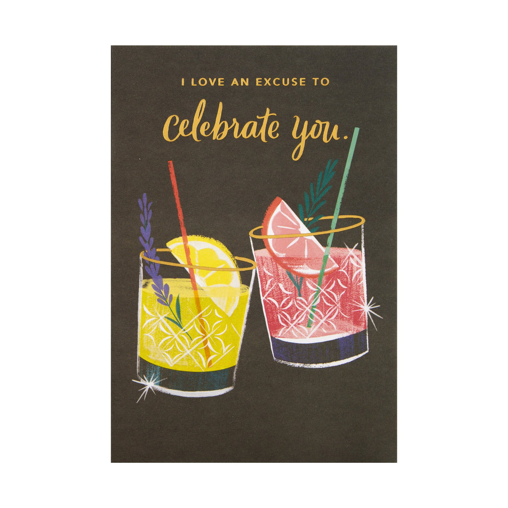 General Celebration Card - Contemporary 'good mail' Cocktails Design