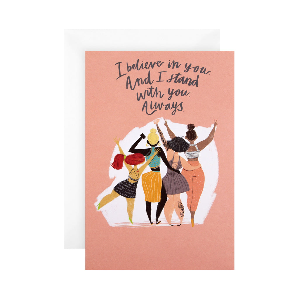 Affirmation and Support Card - Contemporary Embossed 'State of Kind' Design