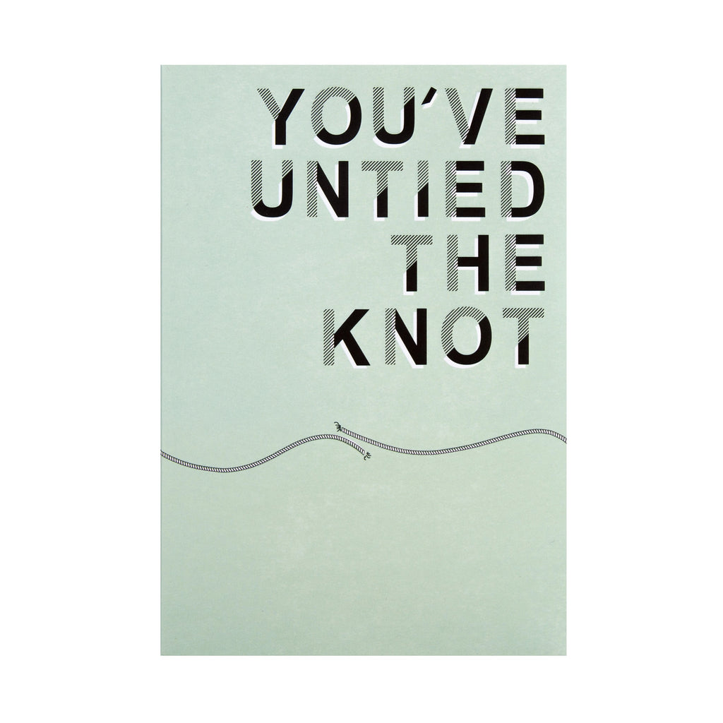 Divorce Congratulations Card - Contemporary Text Based 'State of Kind' Design