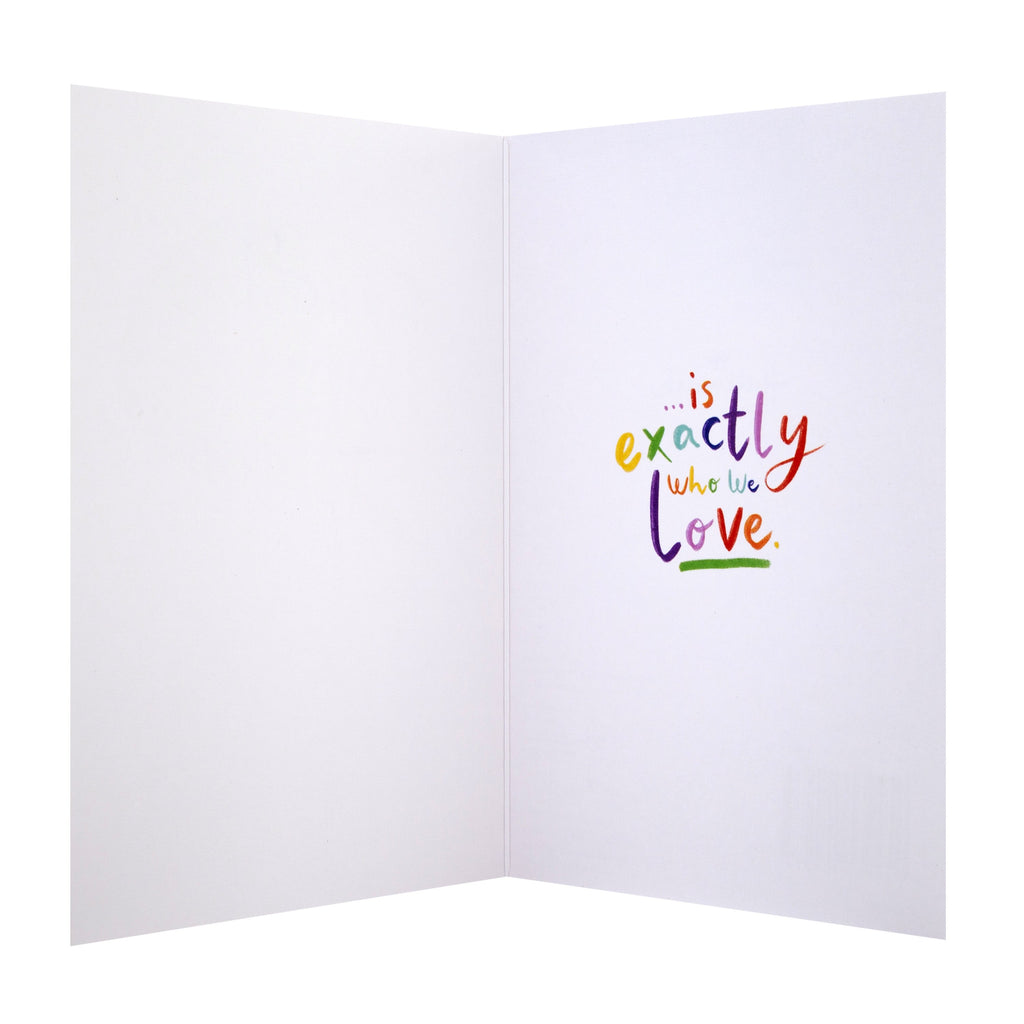 LGBTQ+ Support and Celebration Card - Contemporary Text Based 'State of Kind' Design