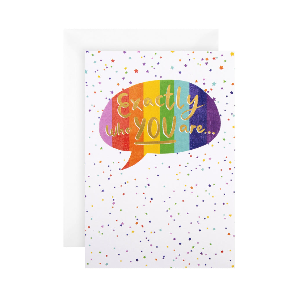 LGBTQ+ Support and Celebration Card - Contemporary Text Based 'State of Kind' Design