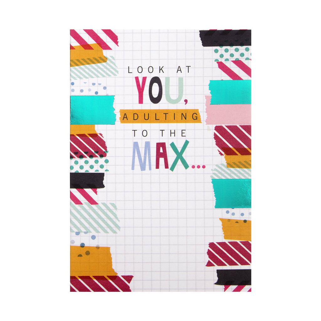General Affirmation/Congratulations Card - Fun Text Based 'State of Kind' Design