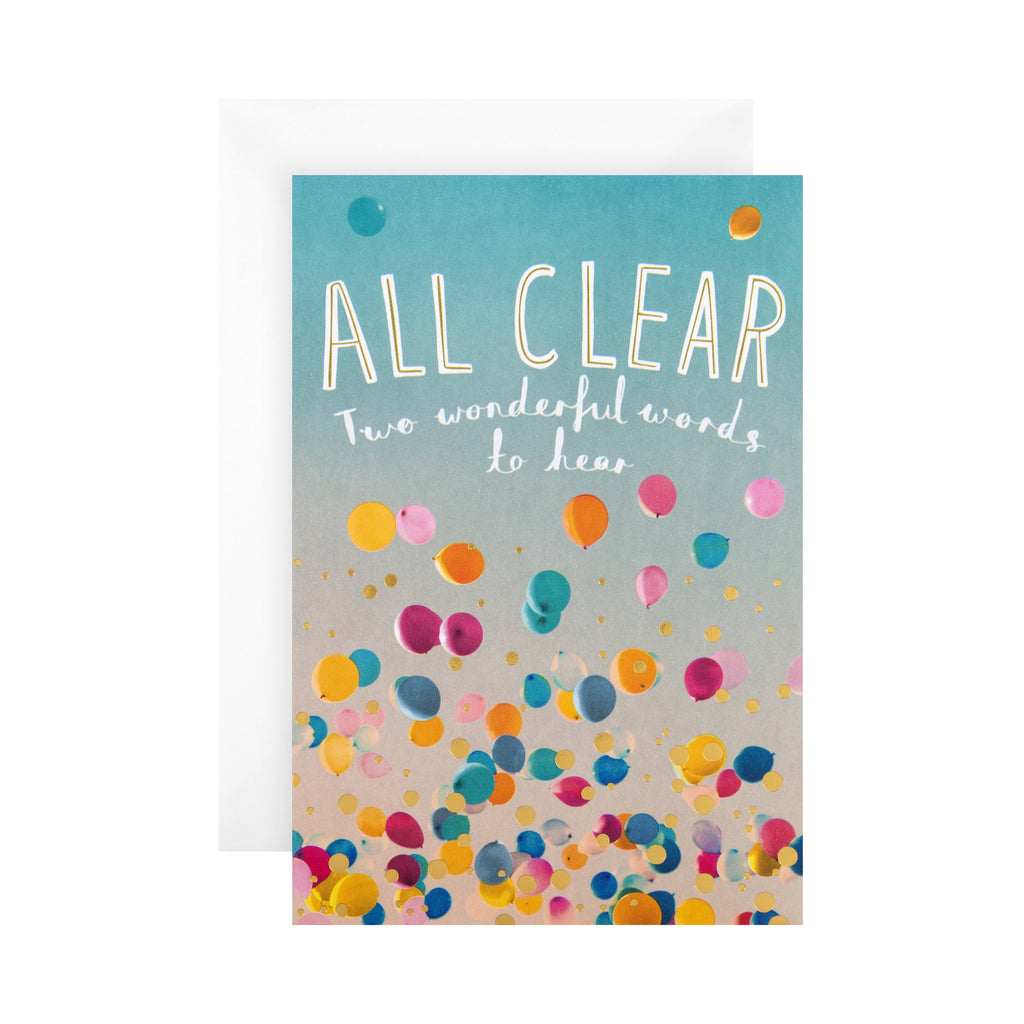 All Clear' Celebration/Congratulations Card - Photographic 'State of Kind' Design