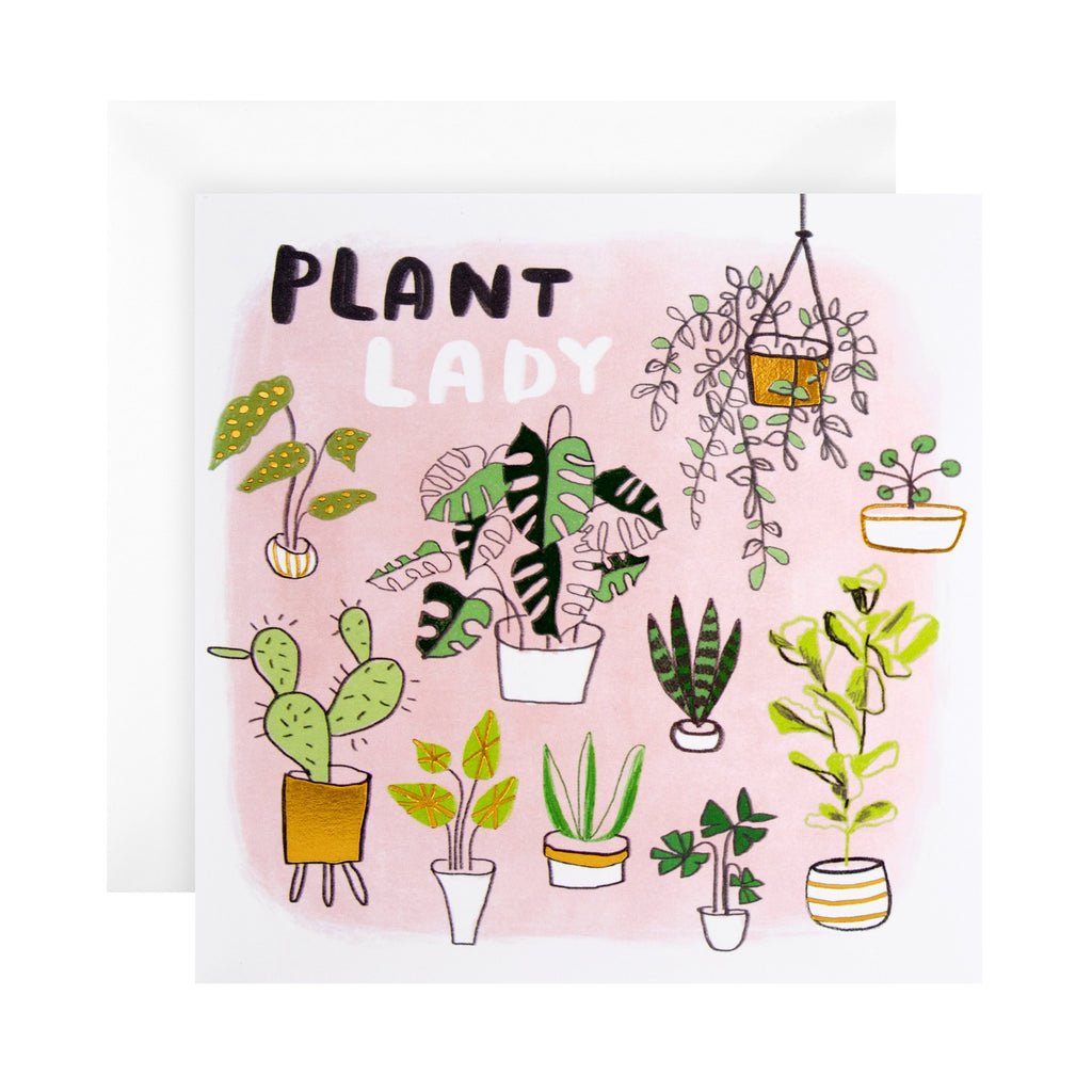 General Keep In Touch Card - Studio Ink 'Plant Lady' Design
