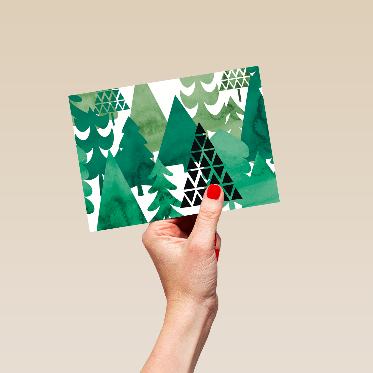 Interactive Tree Card Personalised Contemporary Winter Trees Card – Hallmark