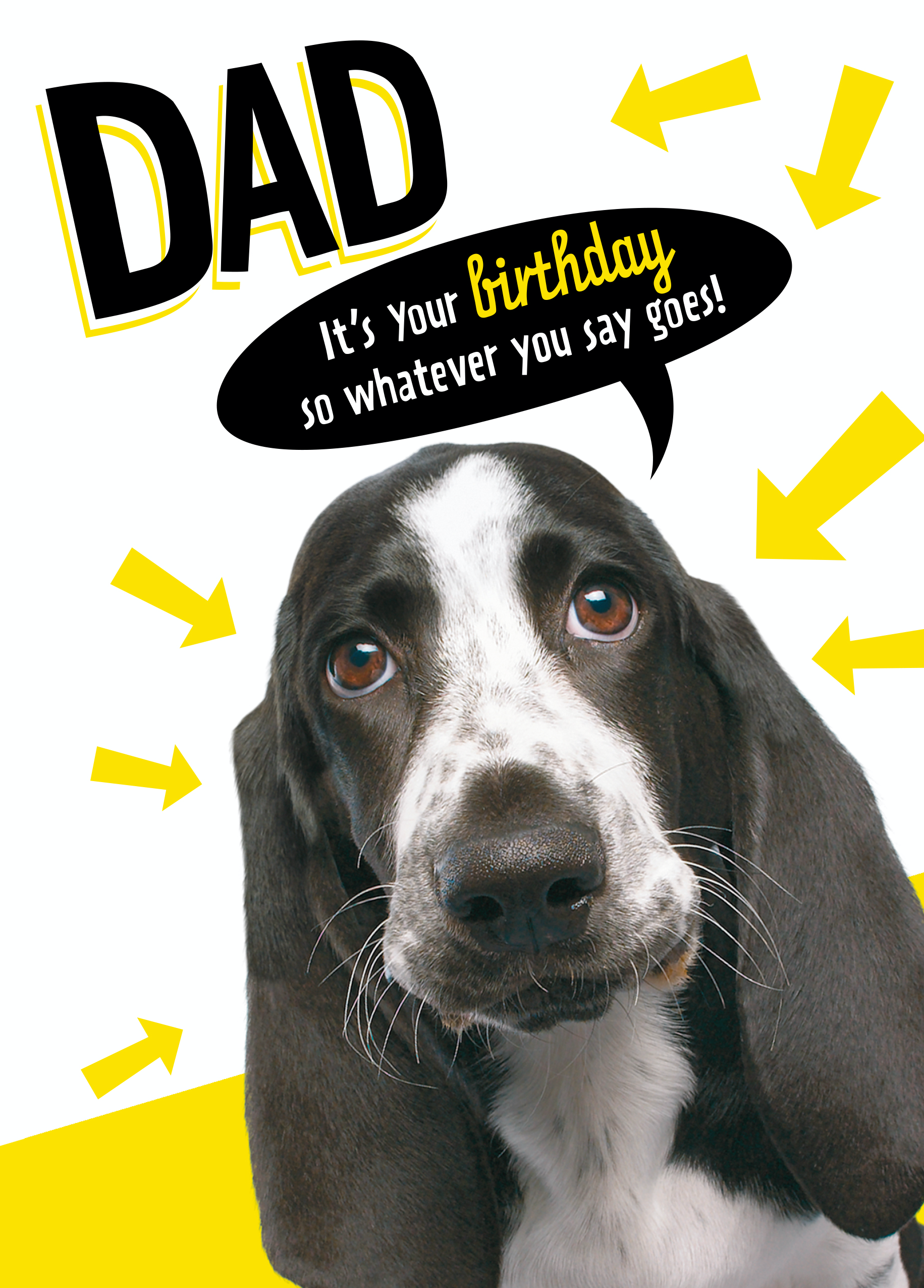 Personalised Happy Birthday Dad Dog Card