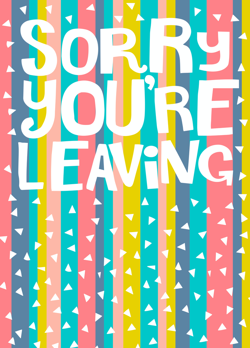 Personalised Sorry You're Leaving Card – Hallmark