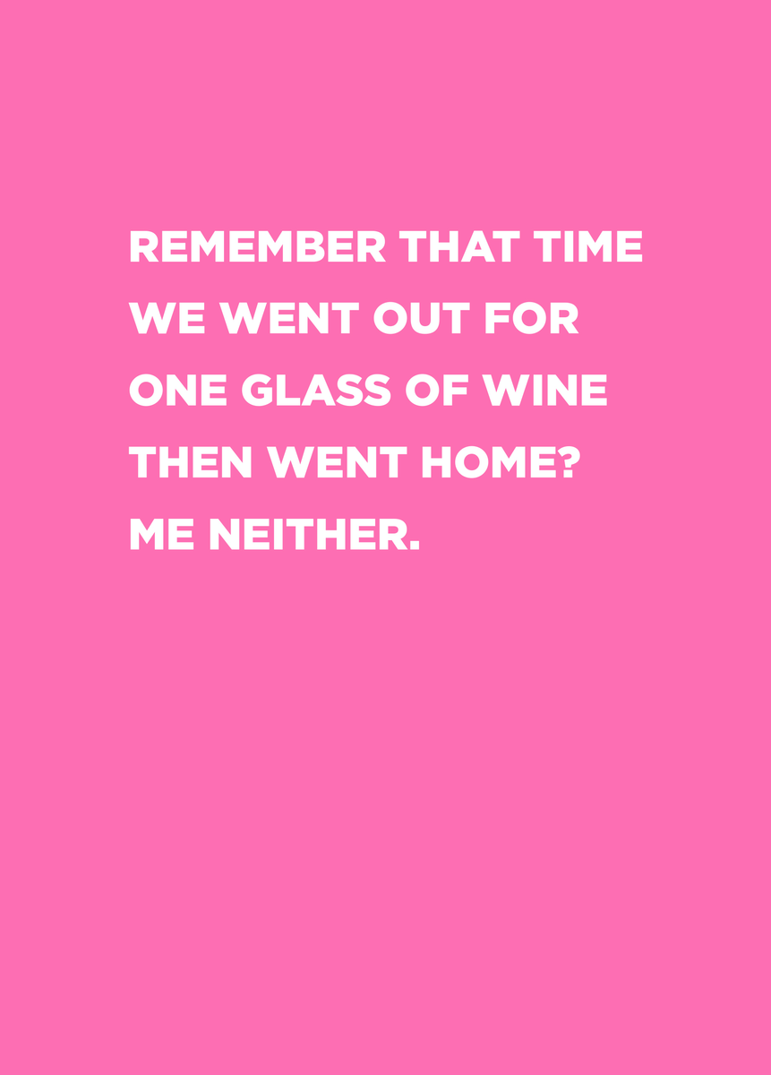 Personalised One Glass Of Wine Card Hallmark