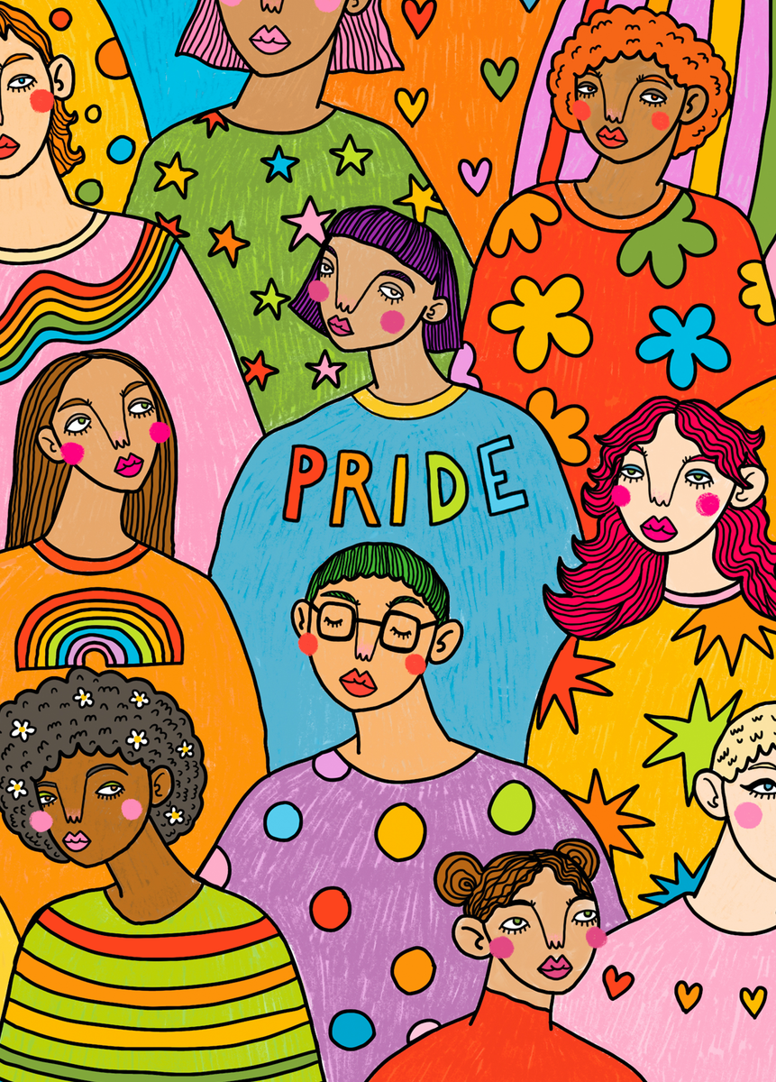 Personalised Colourful People Spotted Card – Hallmark