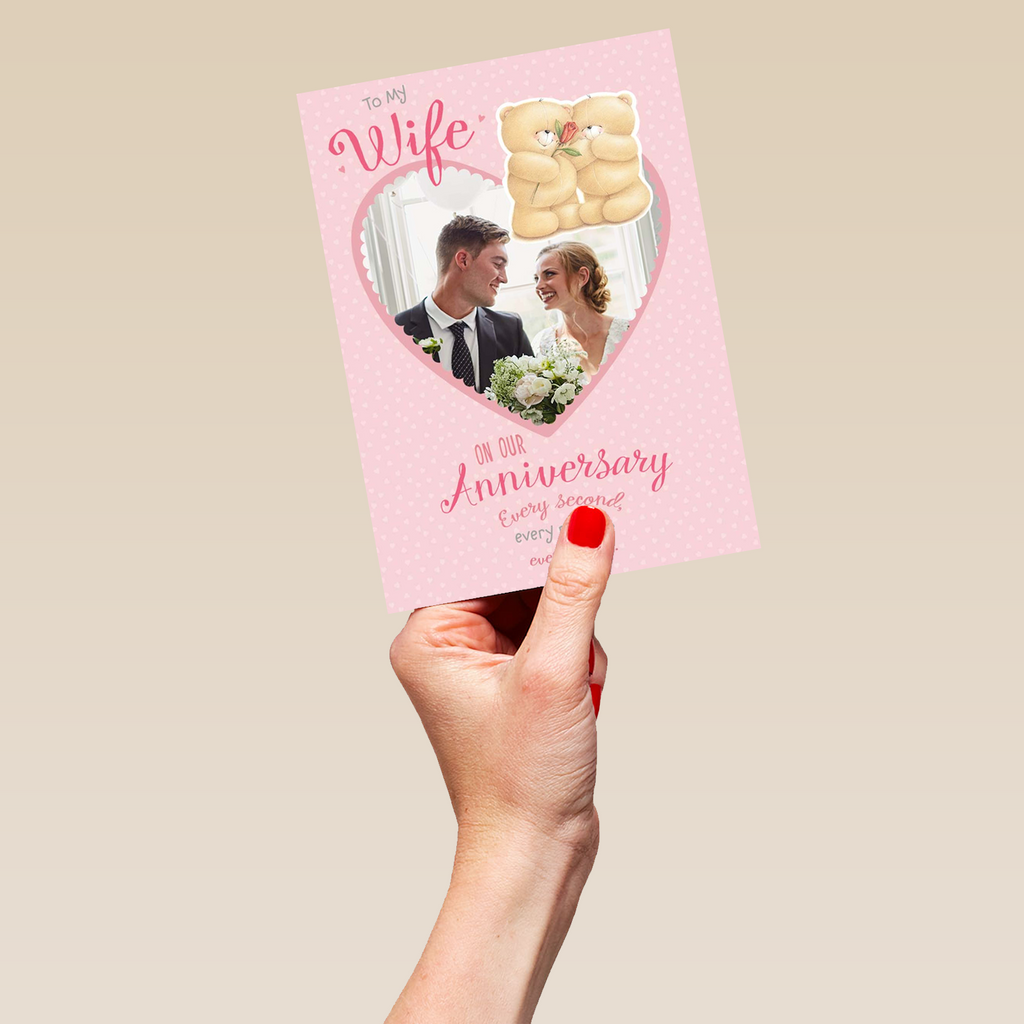 Personalised Forever Friends Wife Anniversary Photo Card Hallmark 