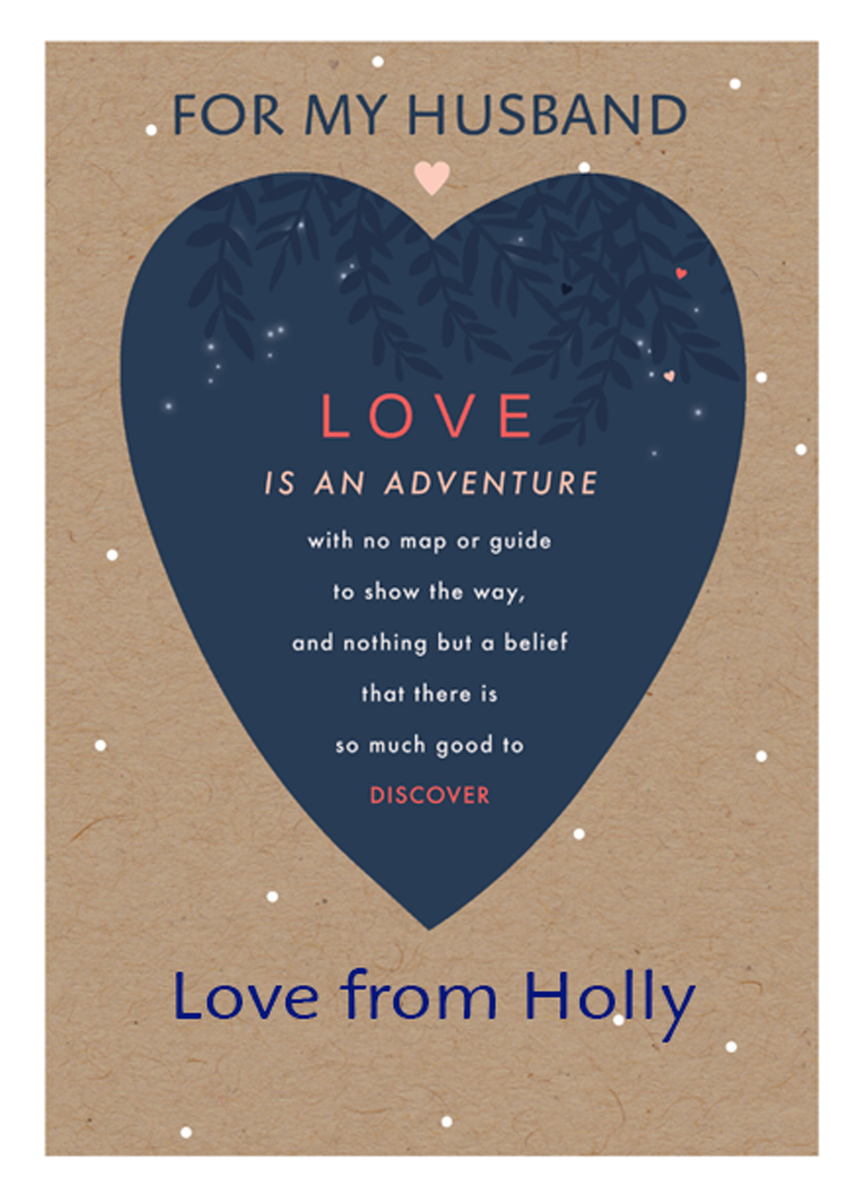 Personalised For Husband Traditional Verse Heart Card – Hallmark