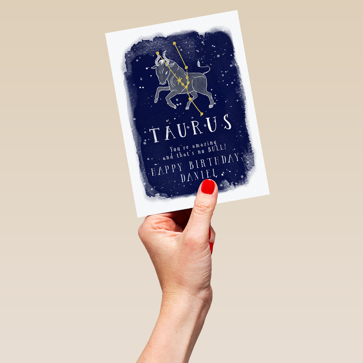 Taurus Sign Card Personalised Taurus Zodiac Symbol Card – Hallmark