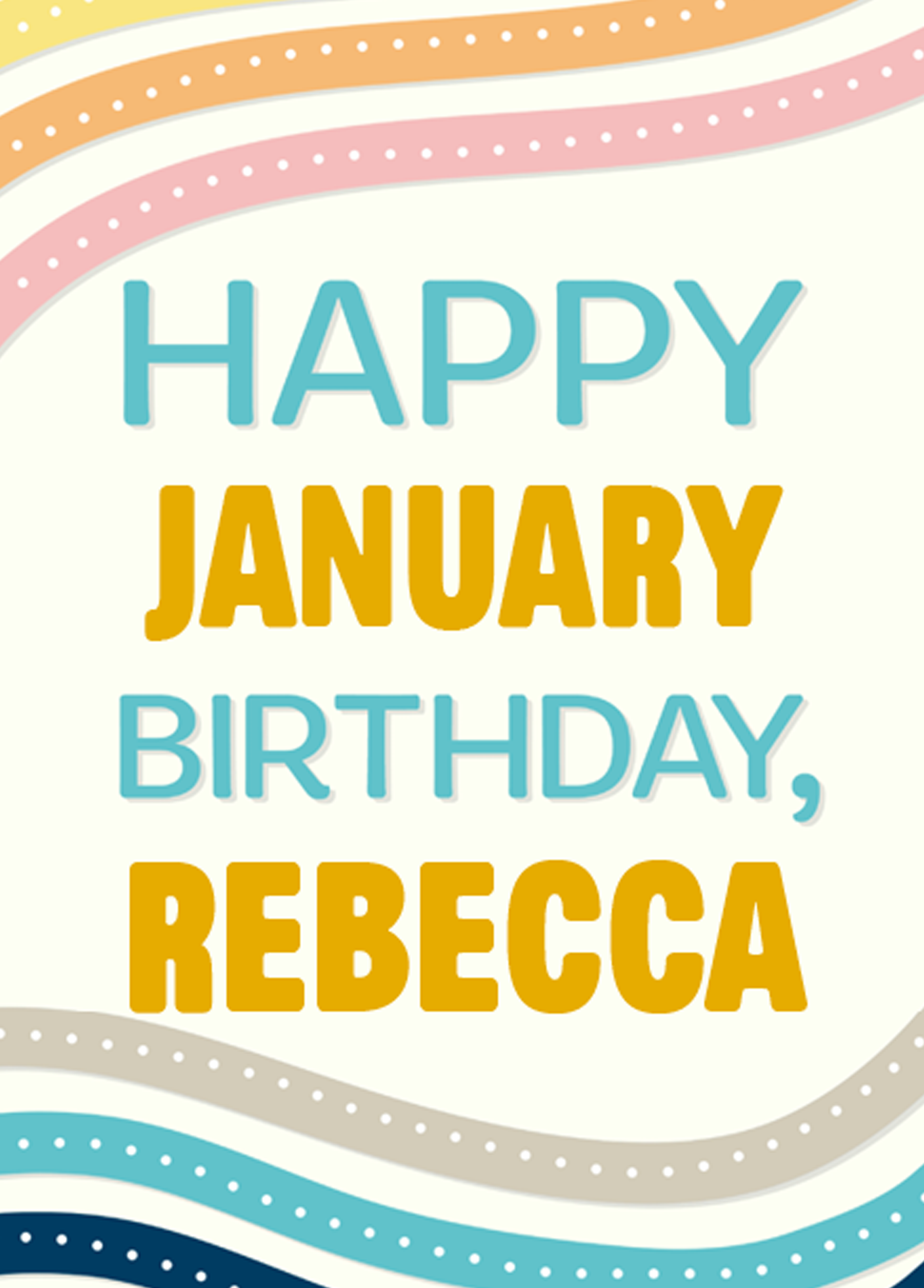Personalised January Themed Design Card – Hallmark