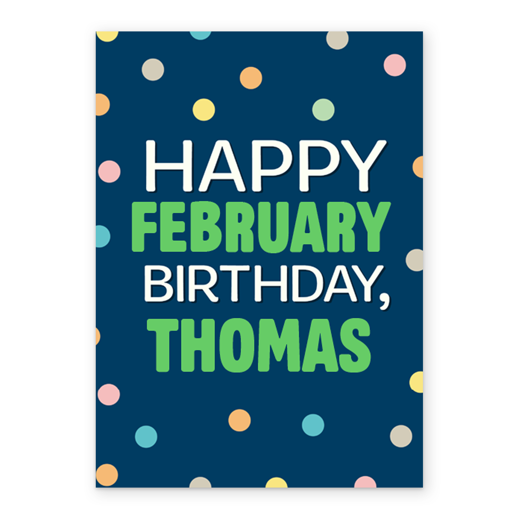February Content. Card Personalised February Themed Design Card – Hallmark