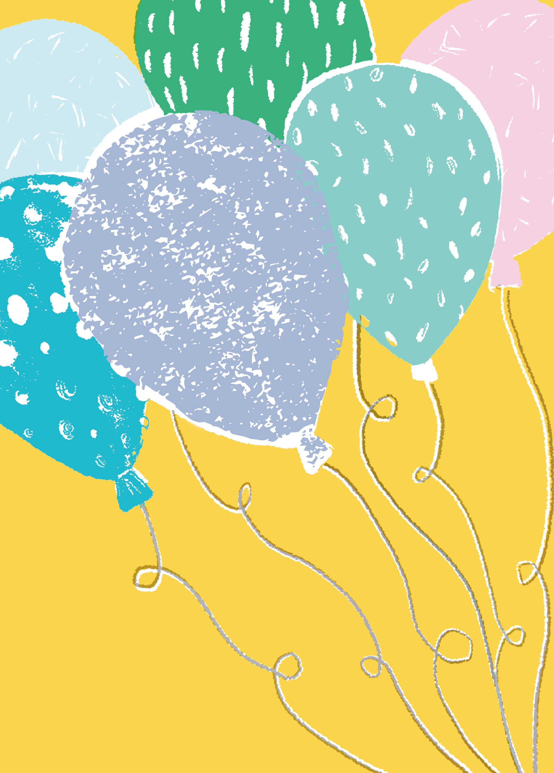Hallmark Drawings Personalised Balloon Illustration Card – Hallmark
