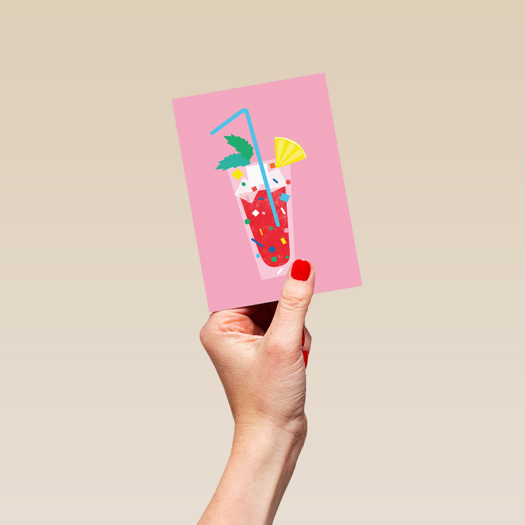 Straw Card Personalised Cocktail Glass With Straw Card – Hallmark