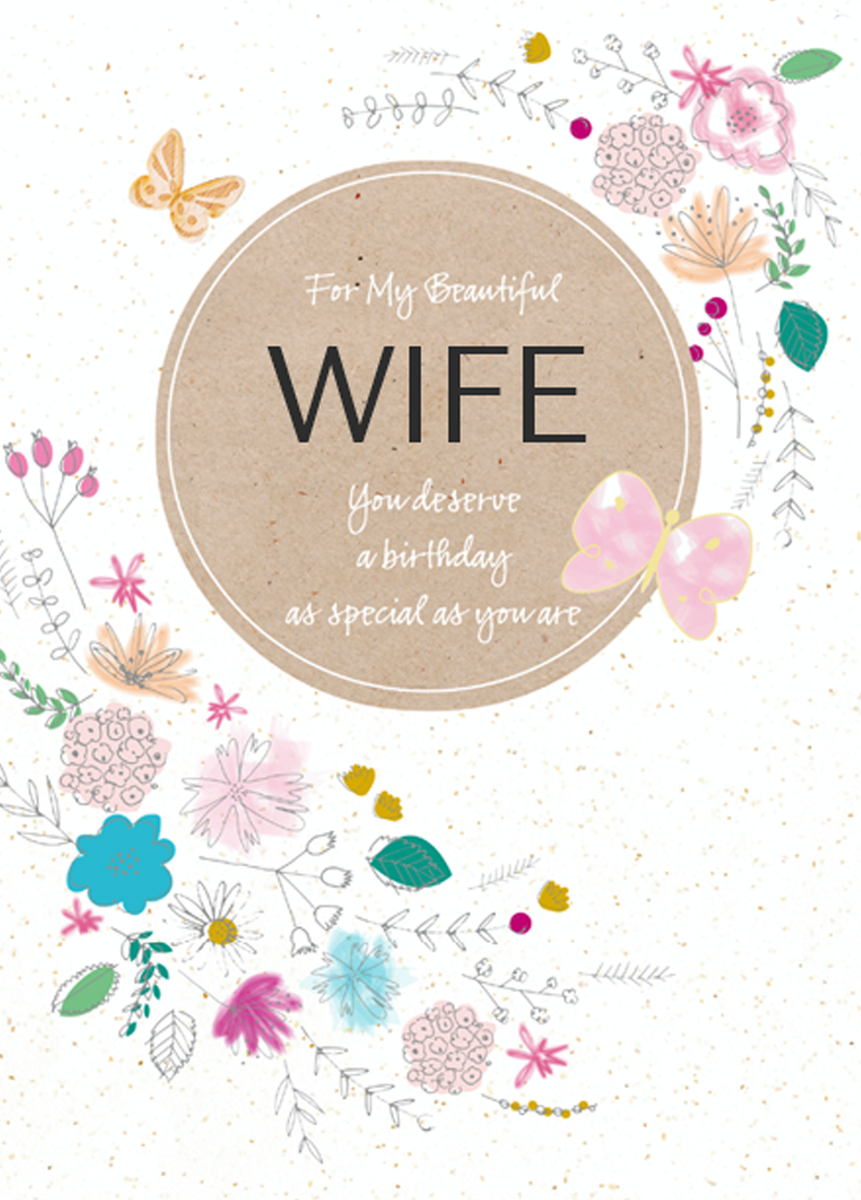 Personalised Birthday Flowers Card For Wife – Hallmark