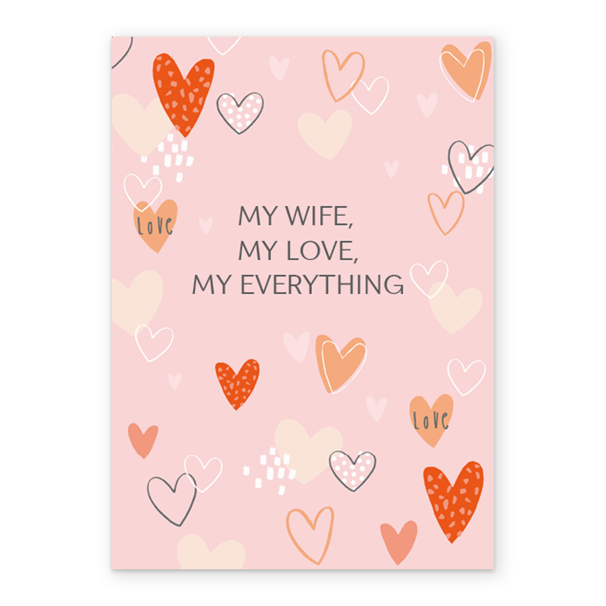 Heart Patterned Card Personalised Love Heart Pattern Card For Wife – Hallmark