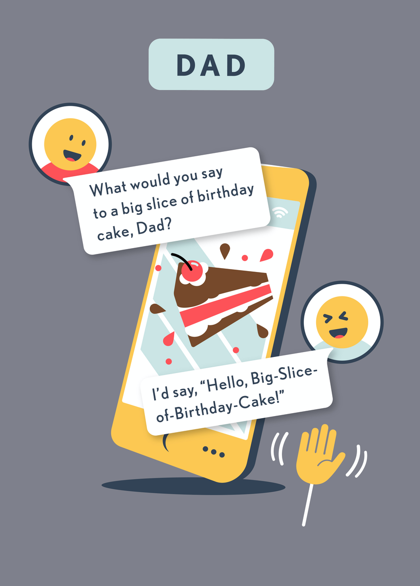 Personalised Funny Mobile Phone Text Dad Card – Hallmark