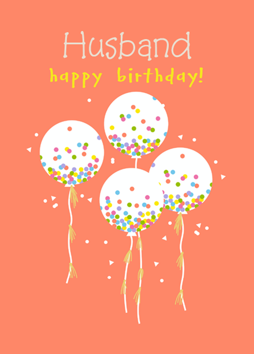 Personalised Husband Birthday Balloons Card – Hallmark