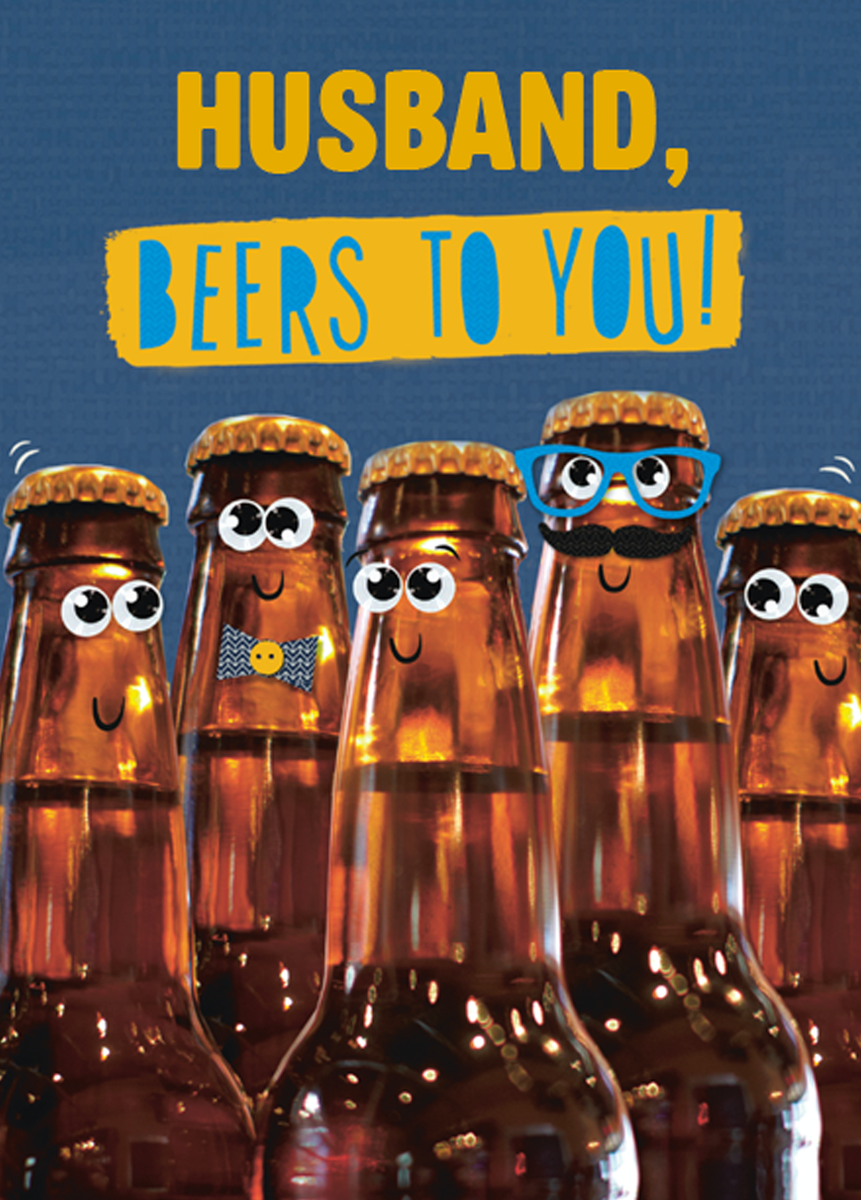 Personalised Funny Beers Husband Card – Hallmark