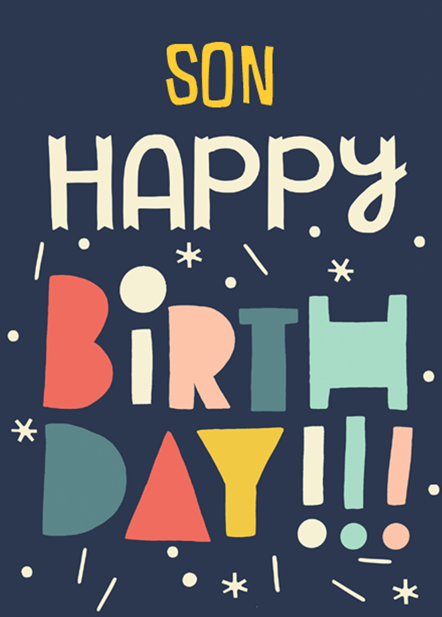 Personalised Happy Birthday Son Card – Hallmark
