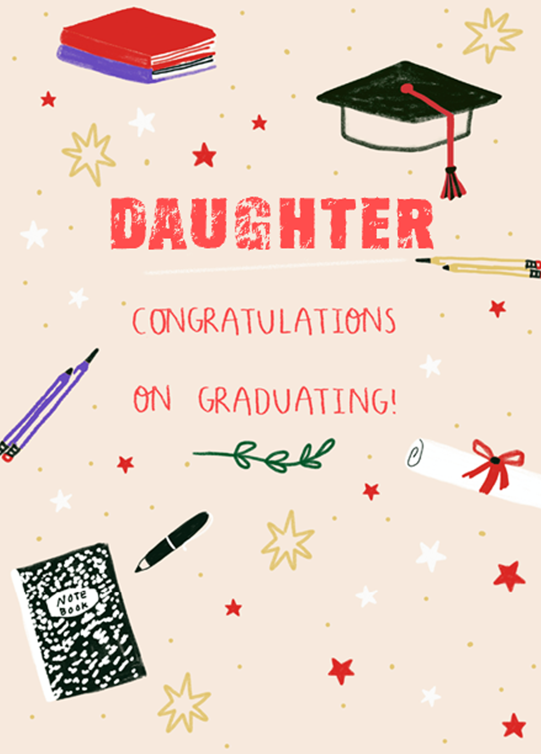 Personalised Congratulations Daughter Text Card – Hallmark